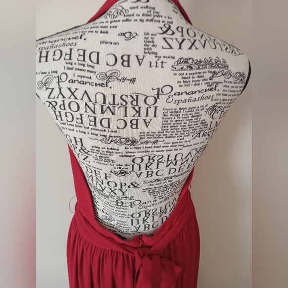 BEC & BRIDGE Elegant Red Halter Maxi Dress Size 6 - Picture 6 of 12